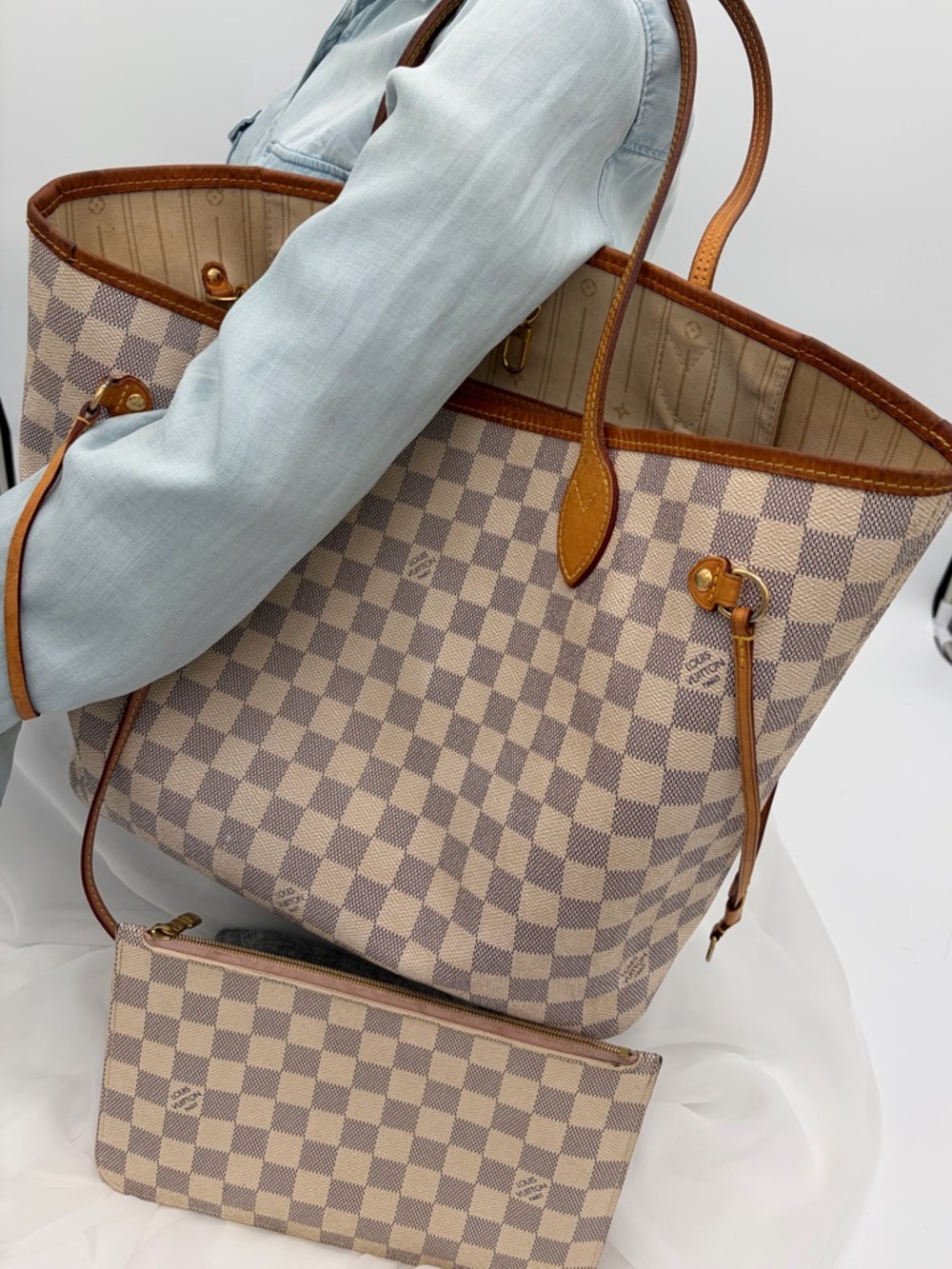 LOUIS VUITTON Neverfull MM and insert